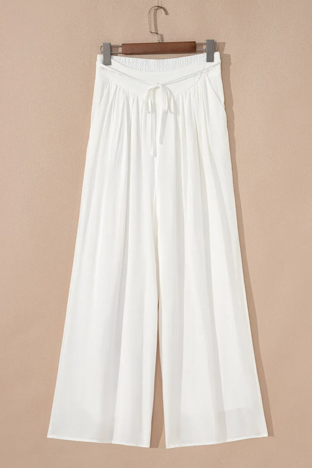 Flowy Wide Leg Pants with Drawstring Waist