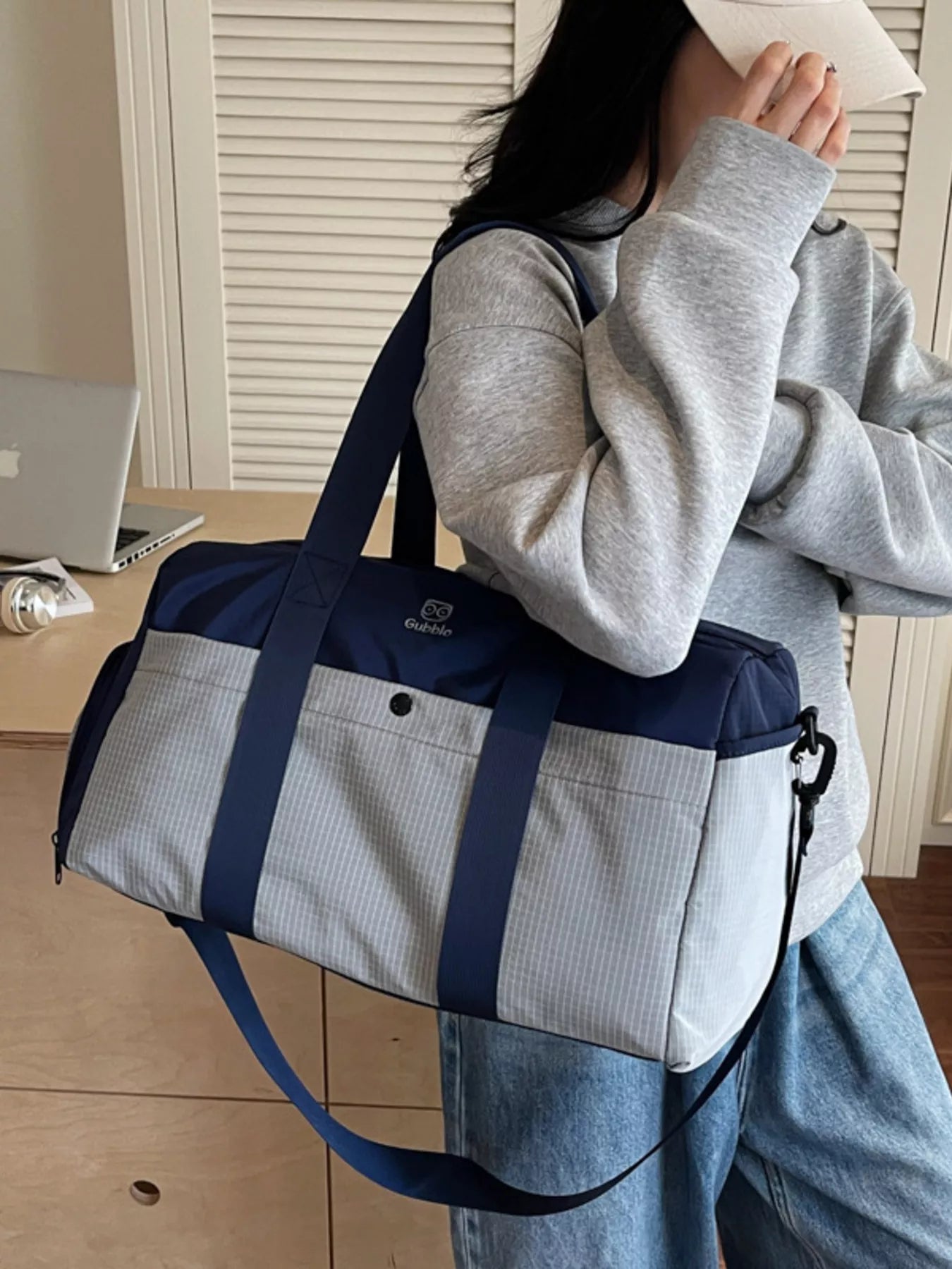 Two-Tone Duffle Bag
