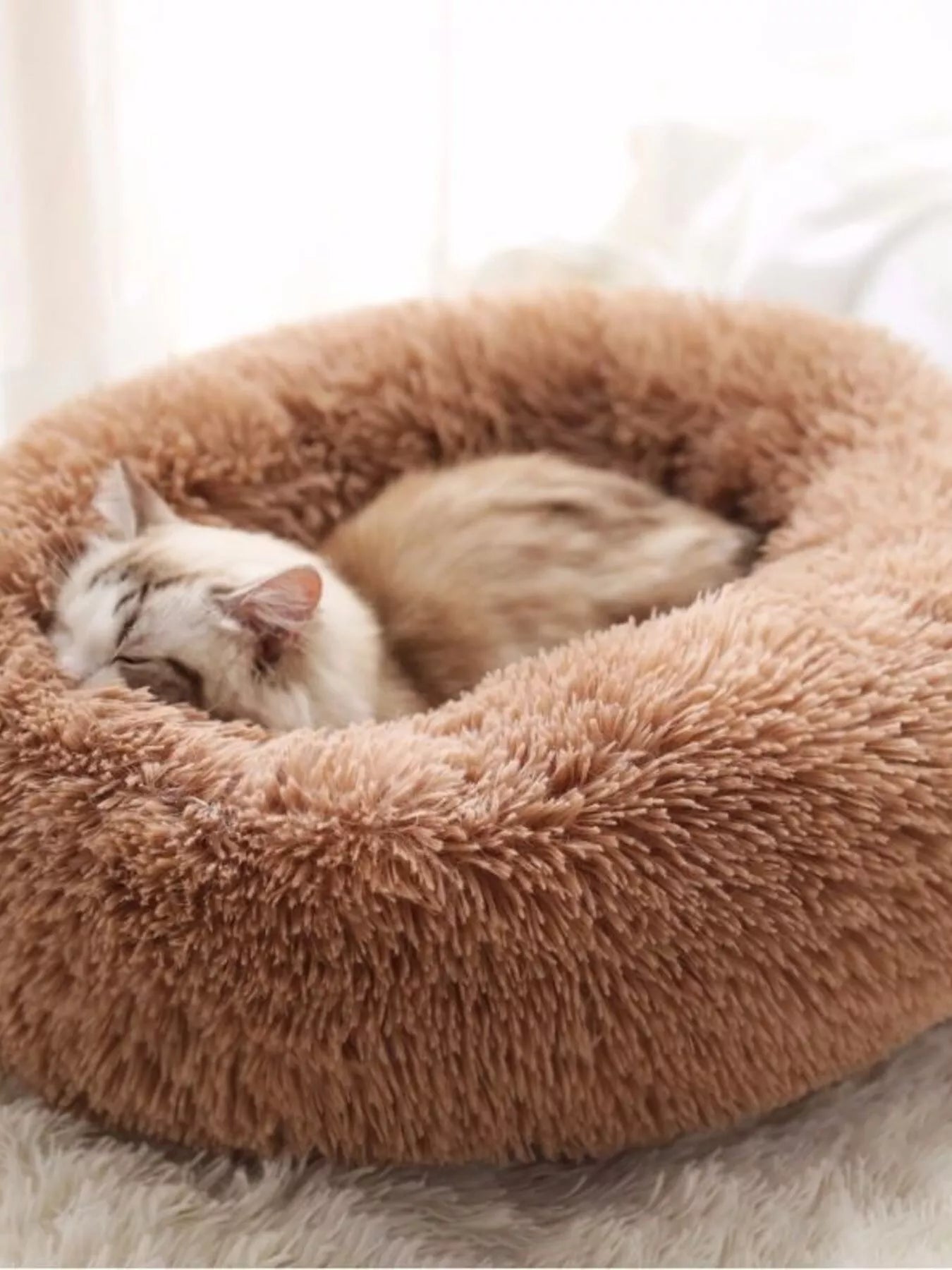 Fluffy Plush Donut Pet Nest