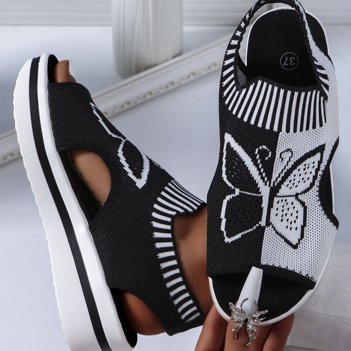 Open Toe Wedge Sandals
