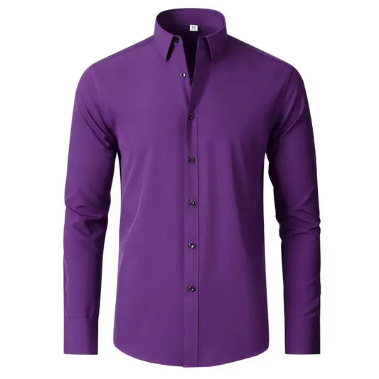 Men's Plus Size Button Up Long Sleeve Shirt