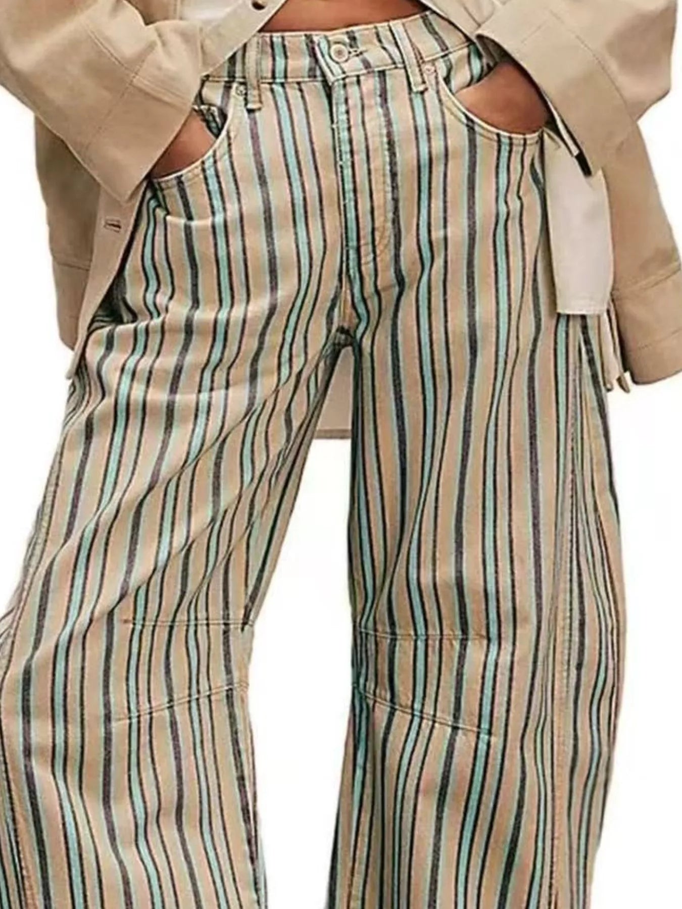 Printed Wide-Leg Jeans