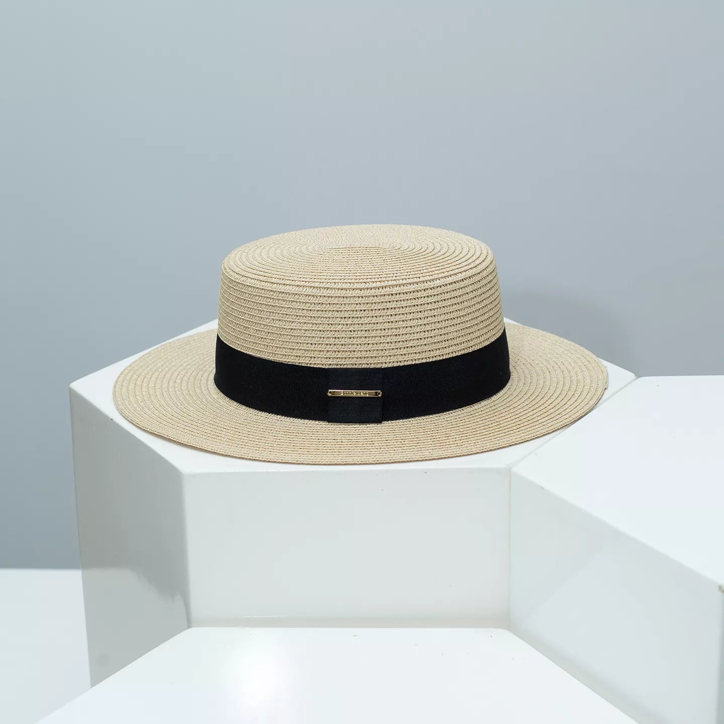 Straw Boater Hat with Band