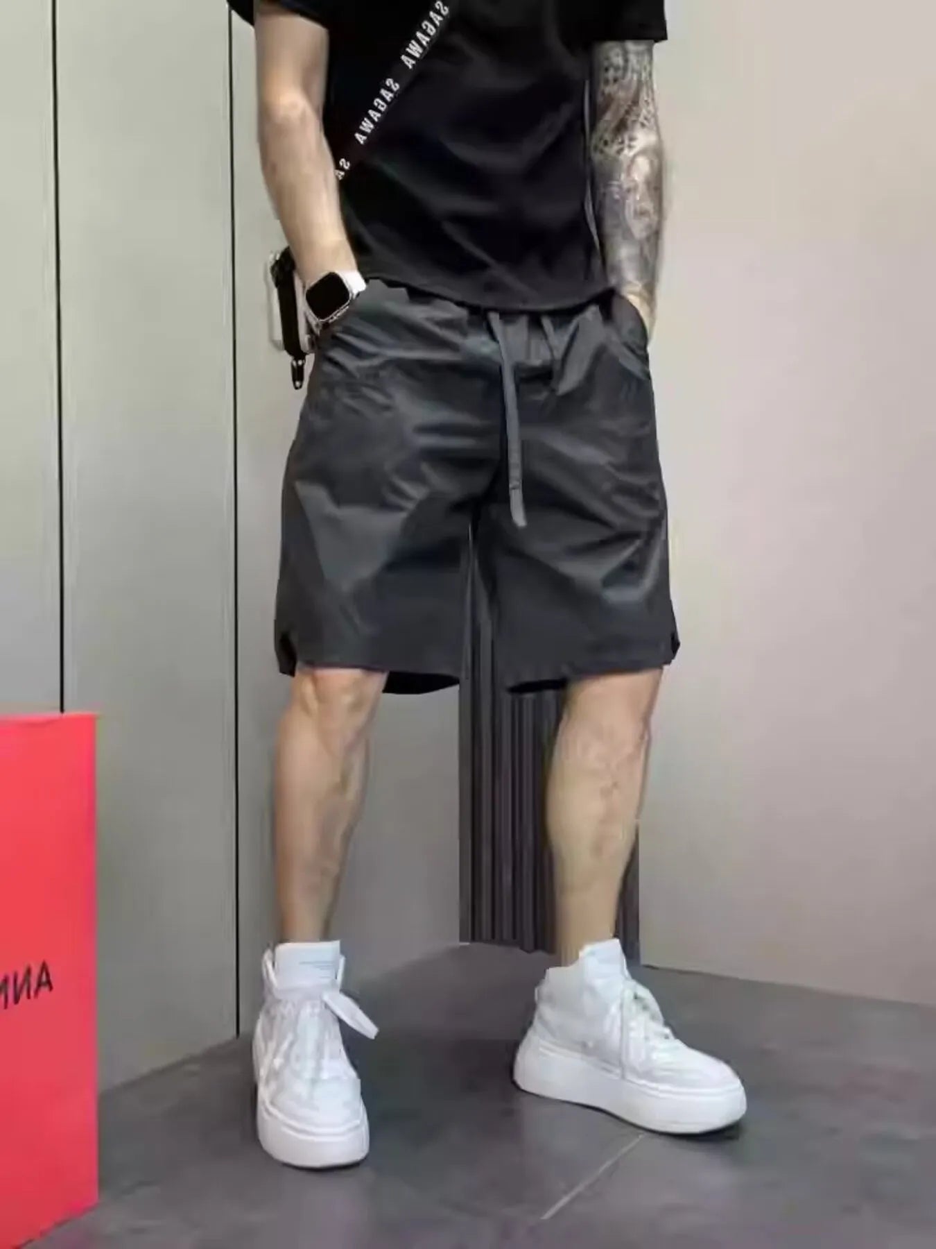 Men's Plus Size Wide Leg Shorts