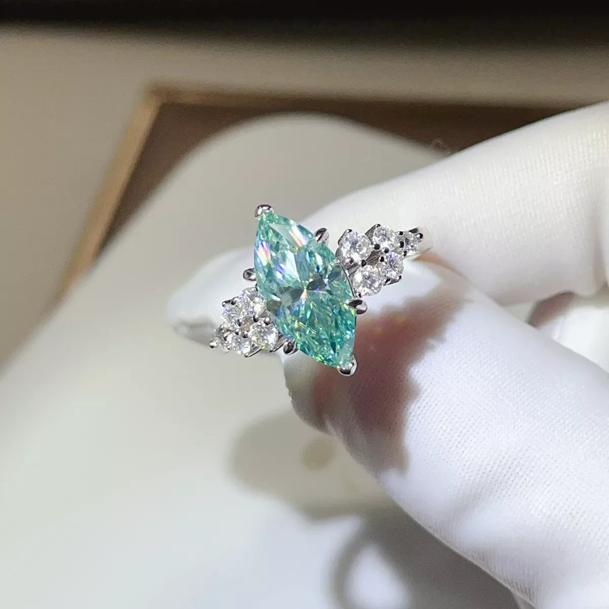 5 Carat 925 Sterling Silver Moissanite Ring