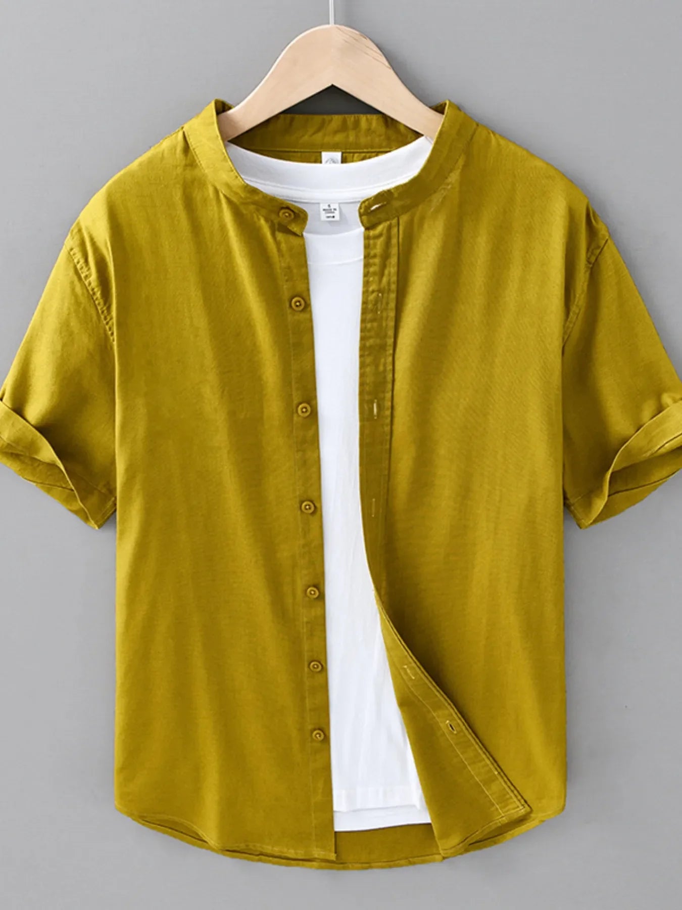 Men's Plus Size Button Up Short Sleeve Shirt