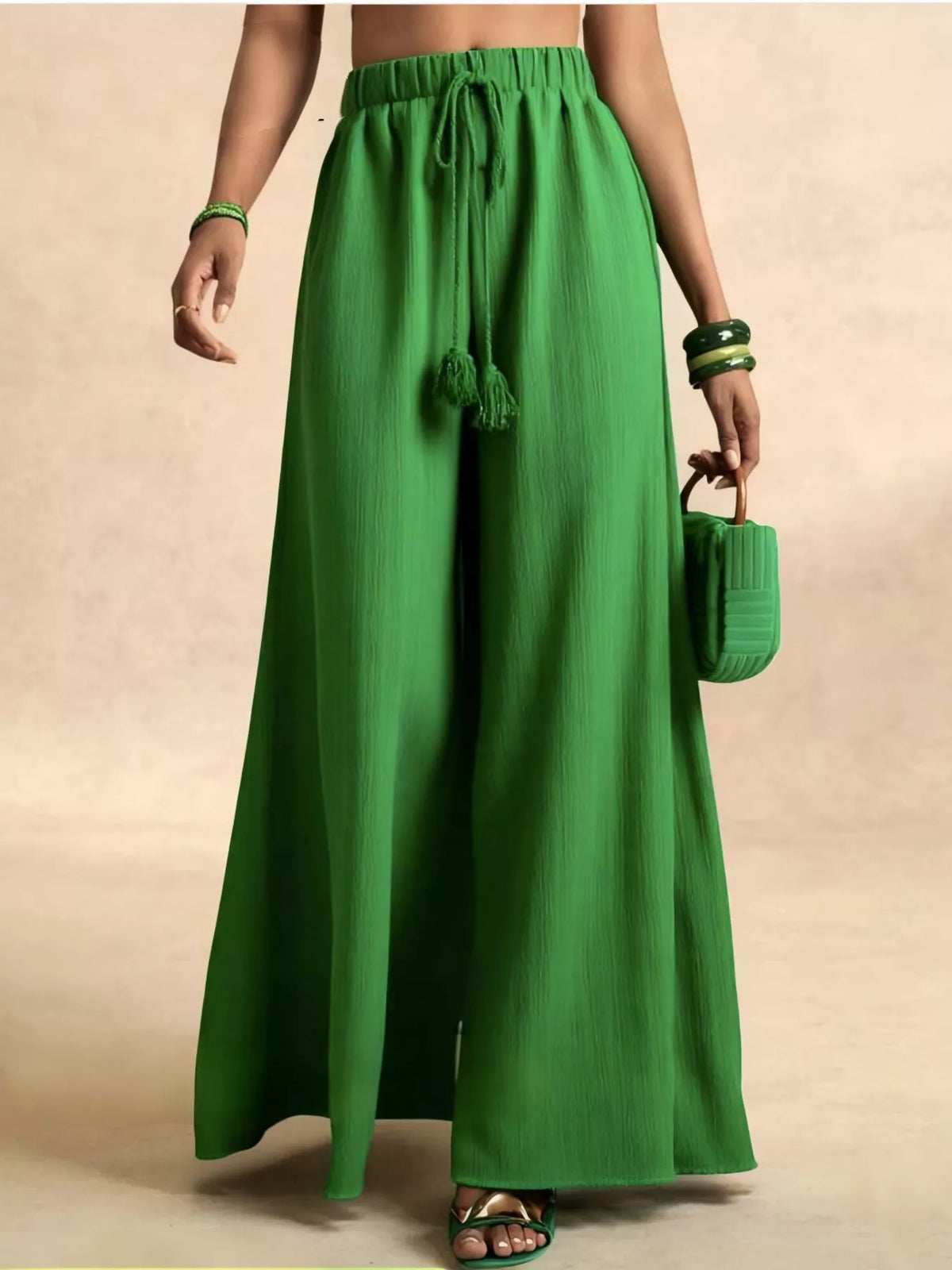 High-Waisted Wide-Leg Pants