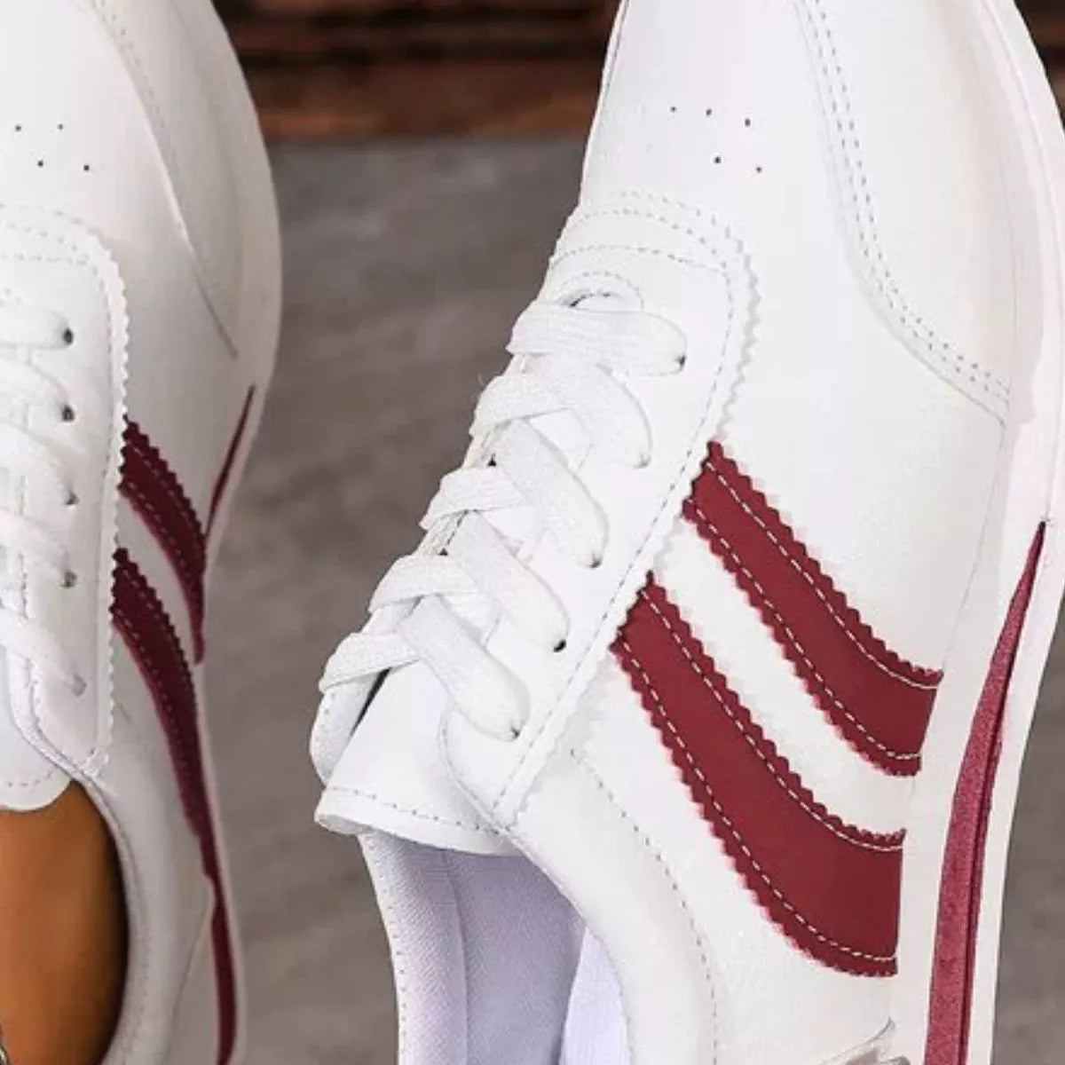 Round Toe Lace Up Sneakers