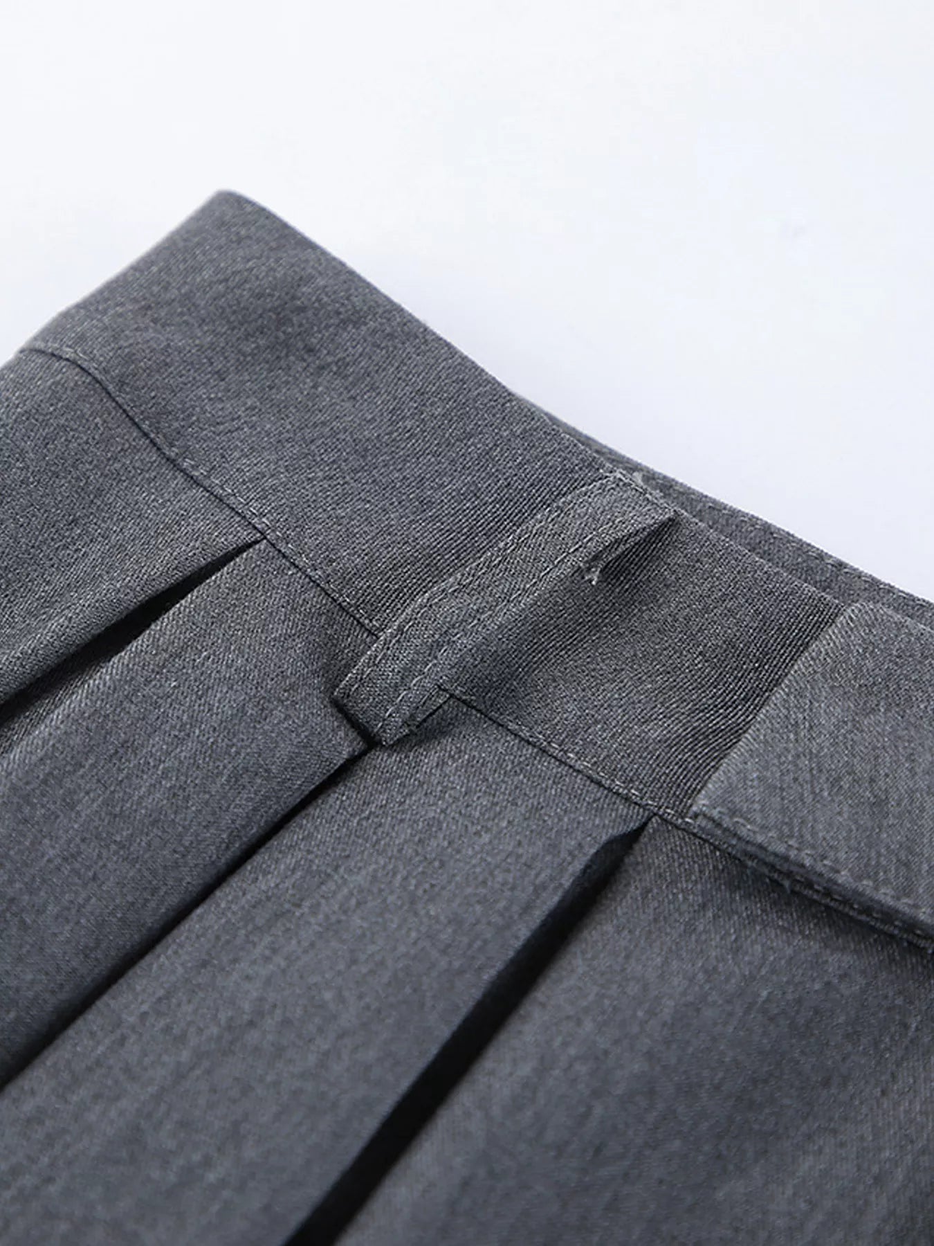High-Waisted Wide-Leg Pleated Pants