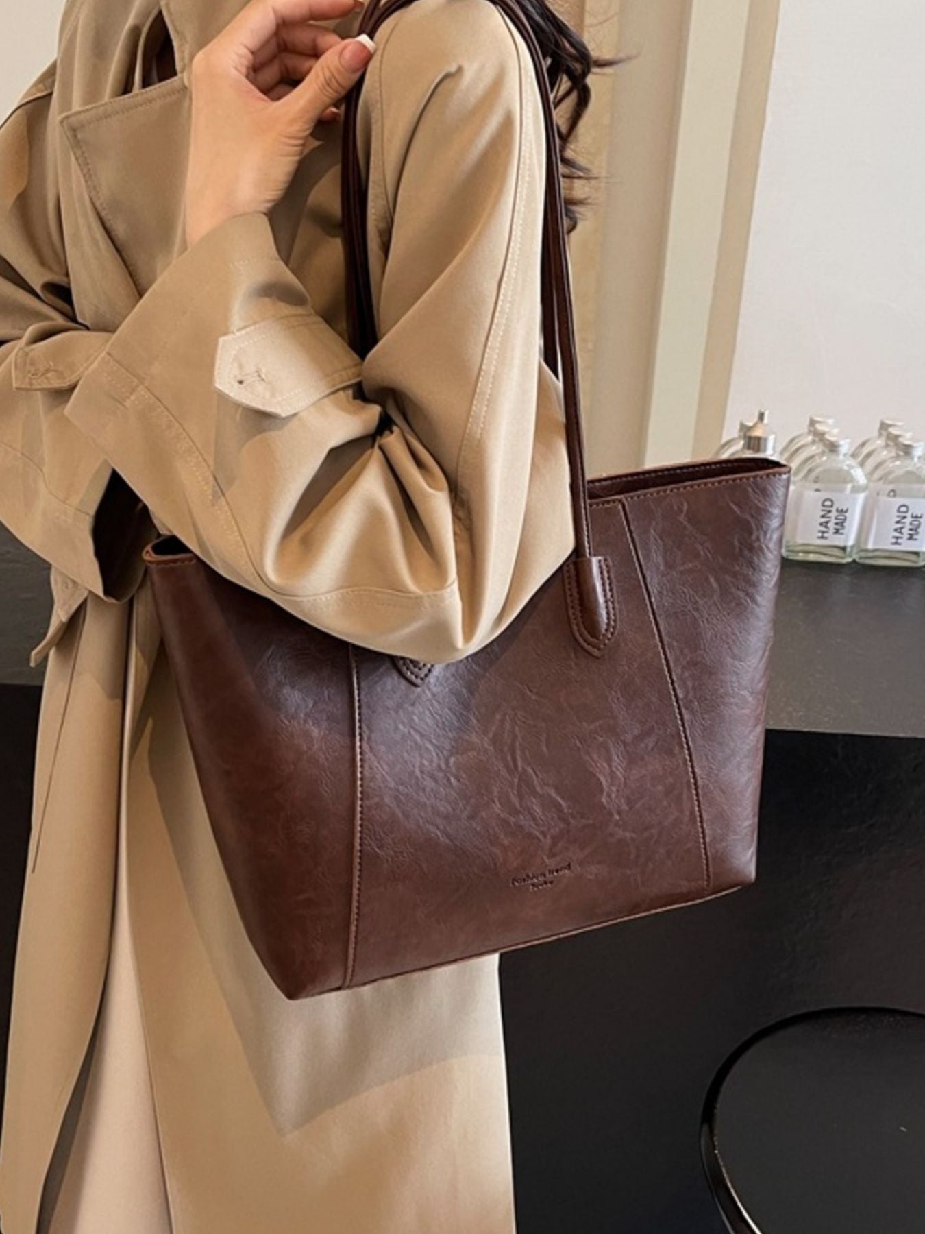 Classic Leather Tote Bag