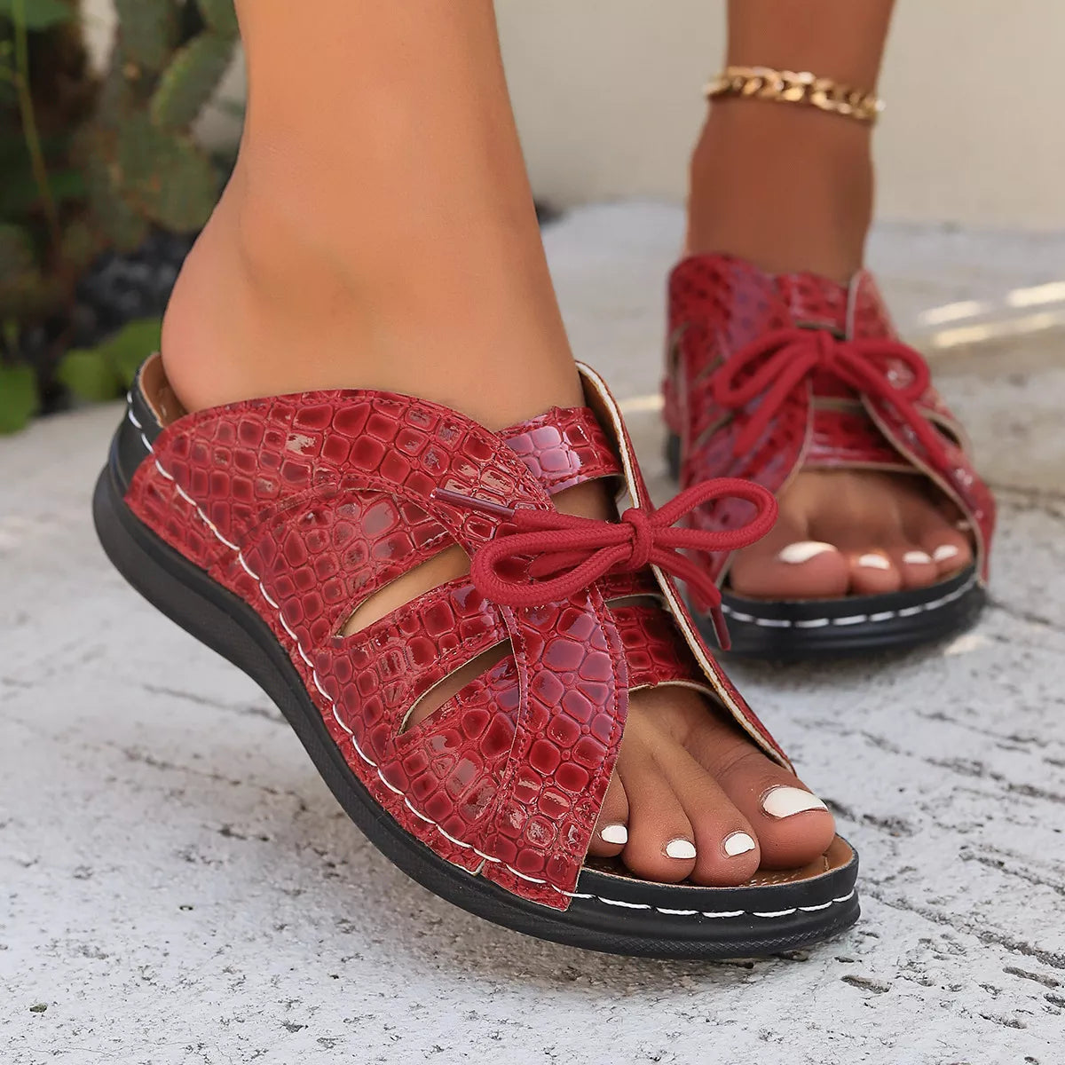 Open Toe Flats Sandals