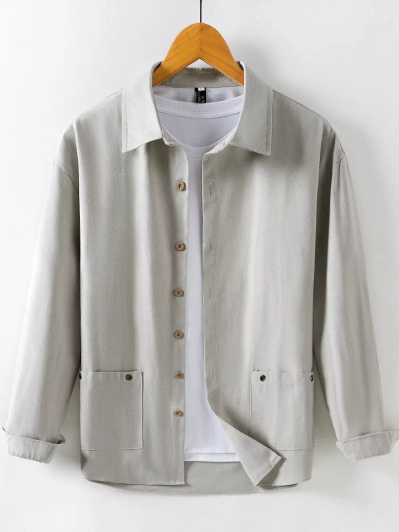 Men's Casual Solid Color Long Sleeve Shirt