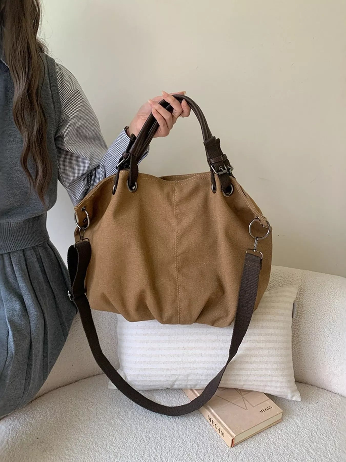 Adjustable Strap Tote Bag