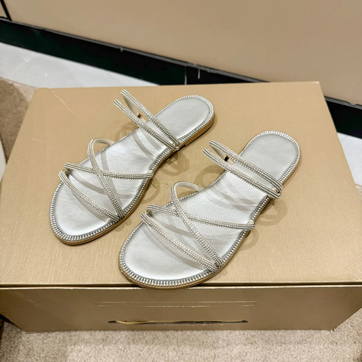 Open Toe Flats Sandals