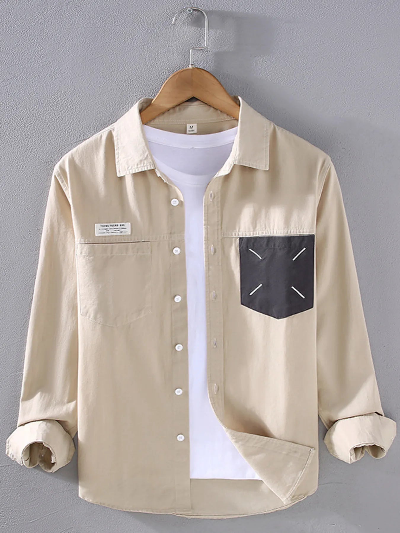 Men's Plus Size Button Up Long Sleeve Shirt