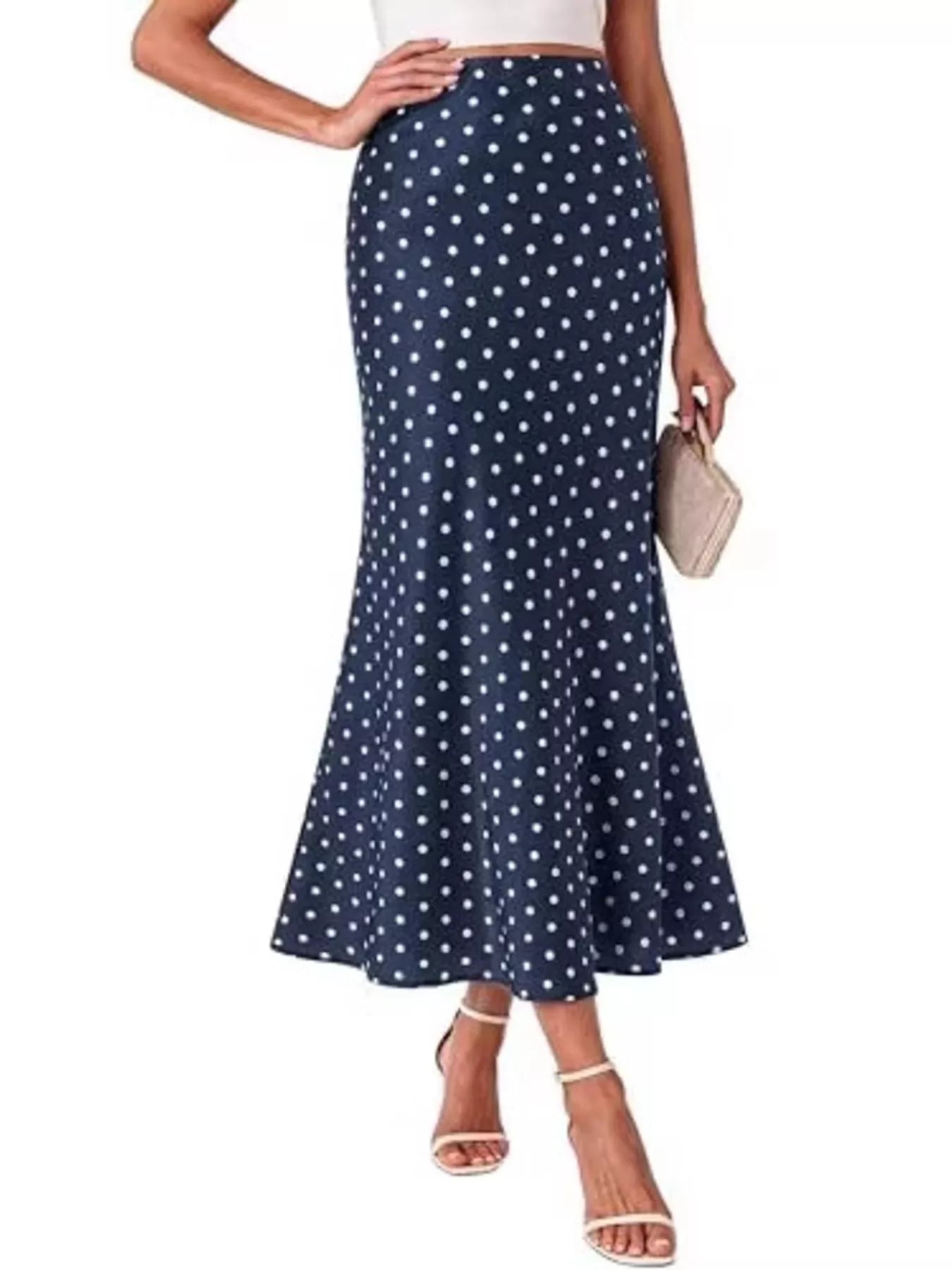 High-Waisted Mermaid Midi Skirt