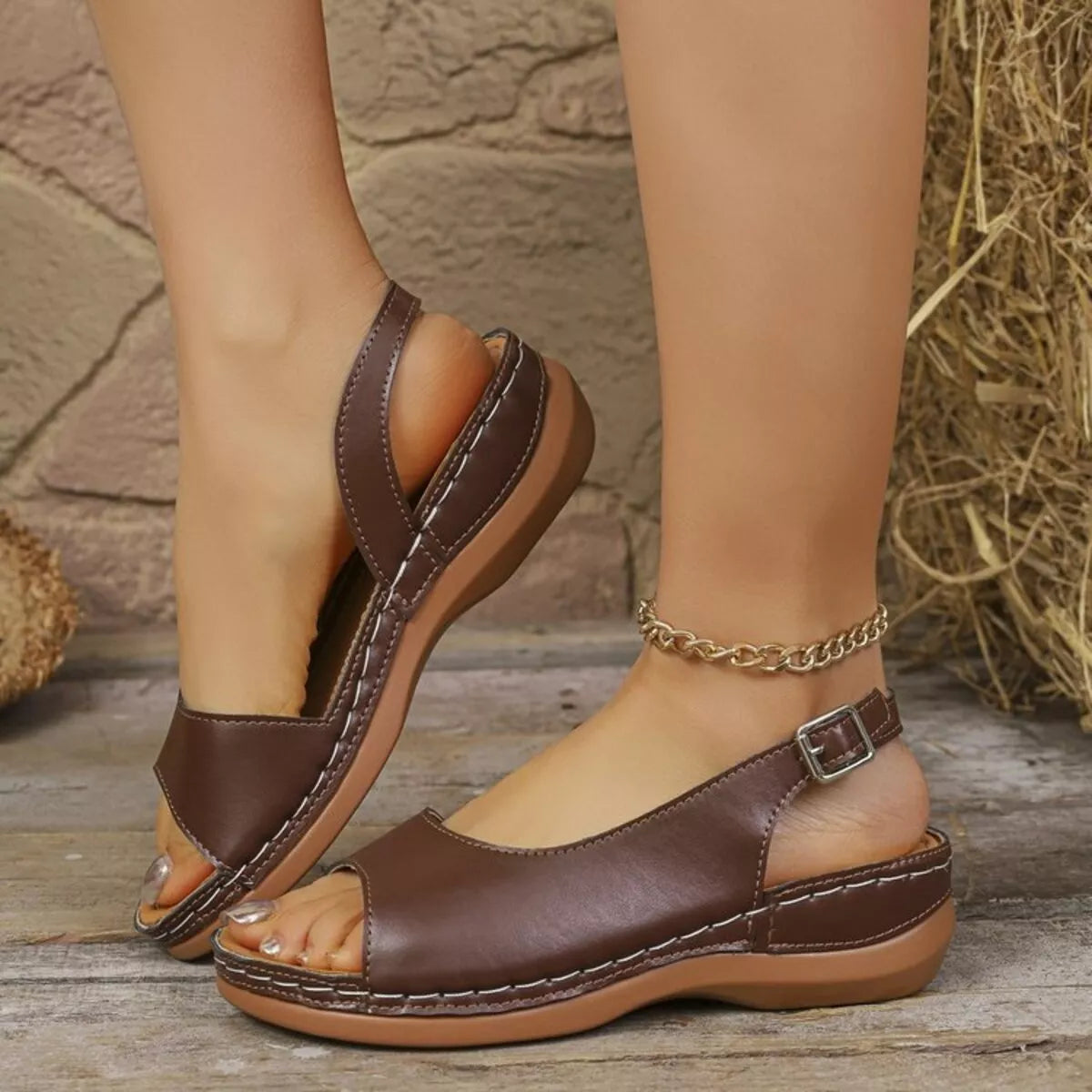 Open Toe Wedge Sandals