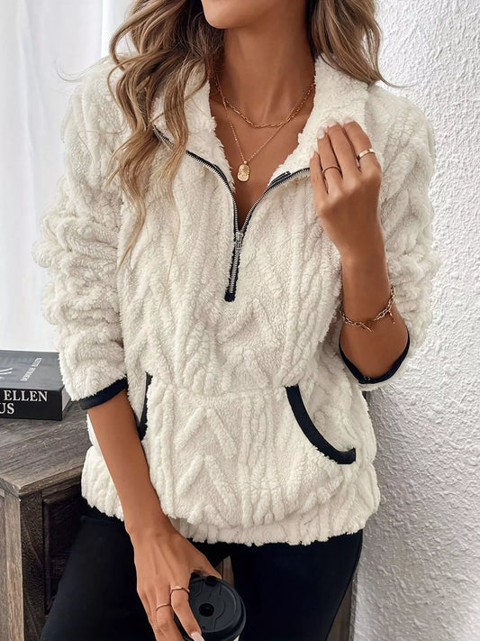 Cozy Sherpa Half Zip Sweatshirt