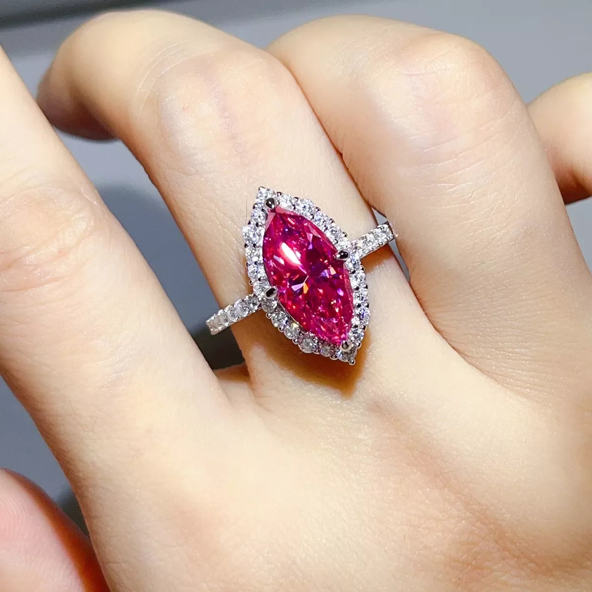 5 Carat 925 Sterling Silver Moissanite Ring