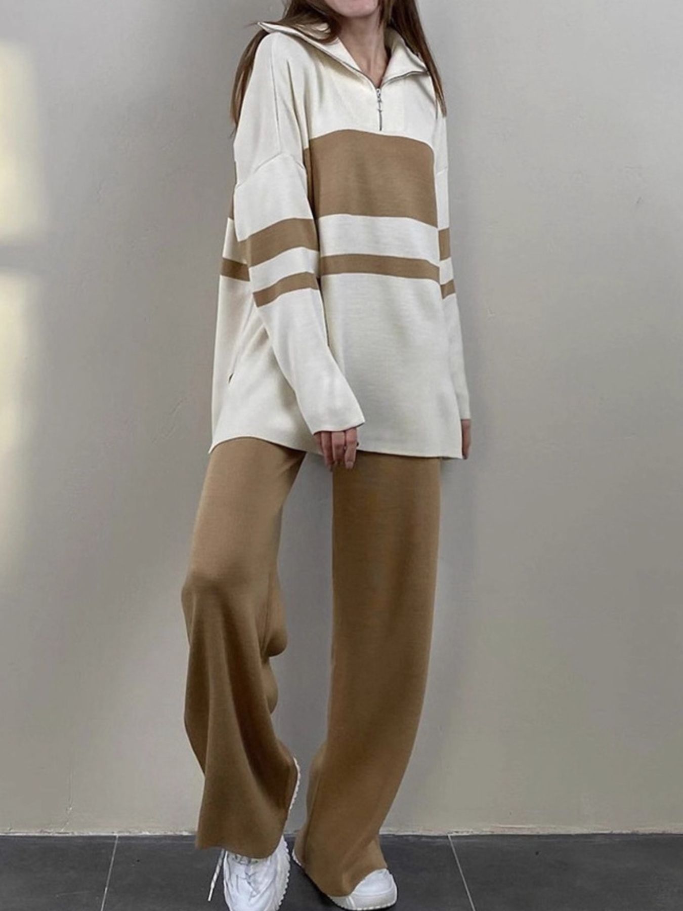 Long Sleeve Top and Pants Sweater Set
