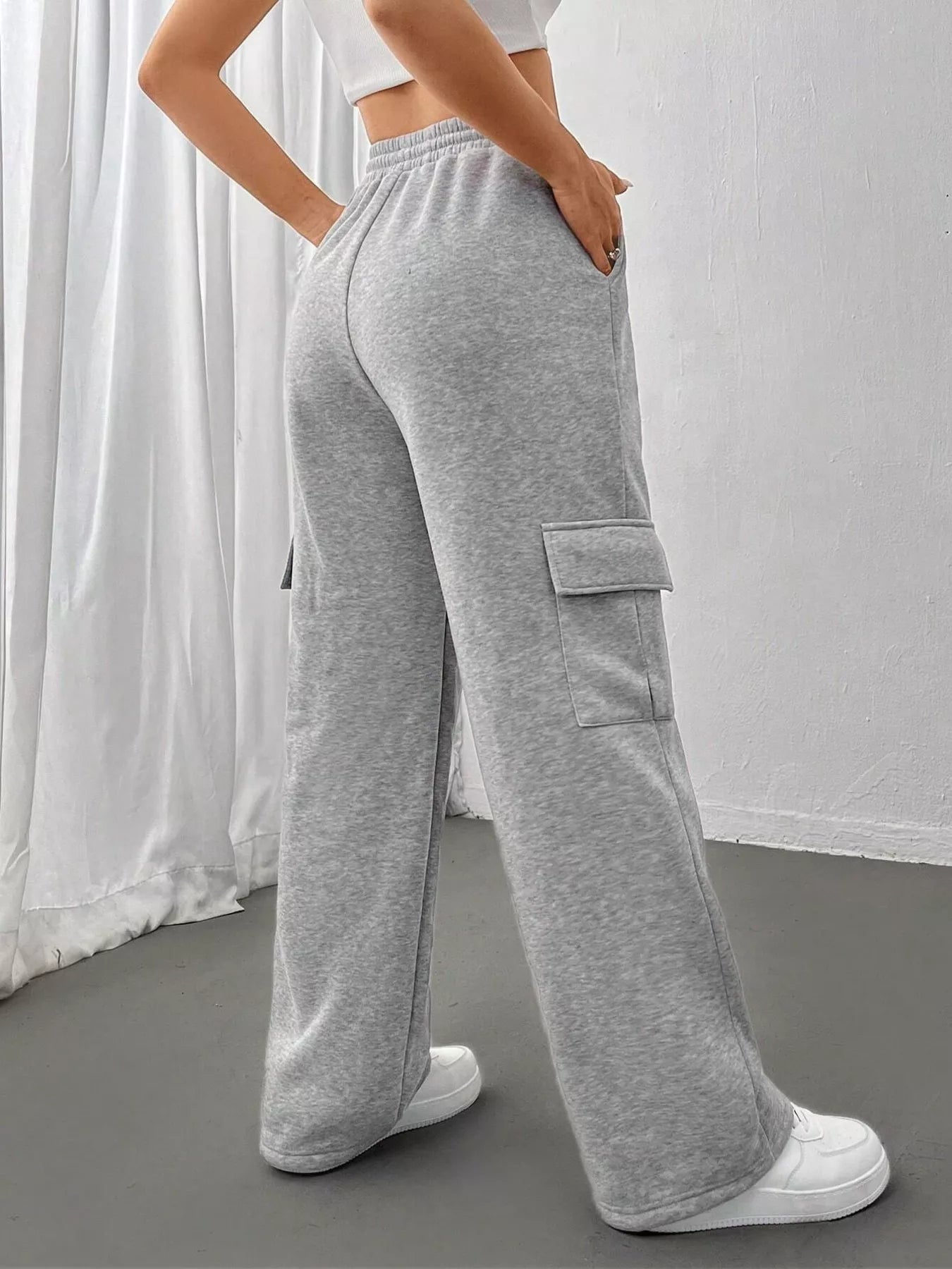 Relaxed Fit Pants with Drawstring Waist