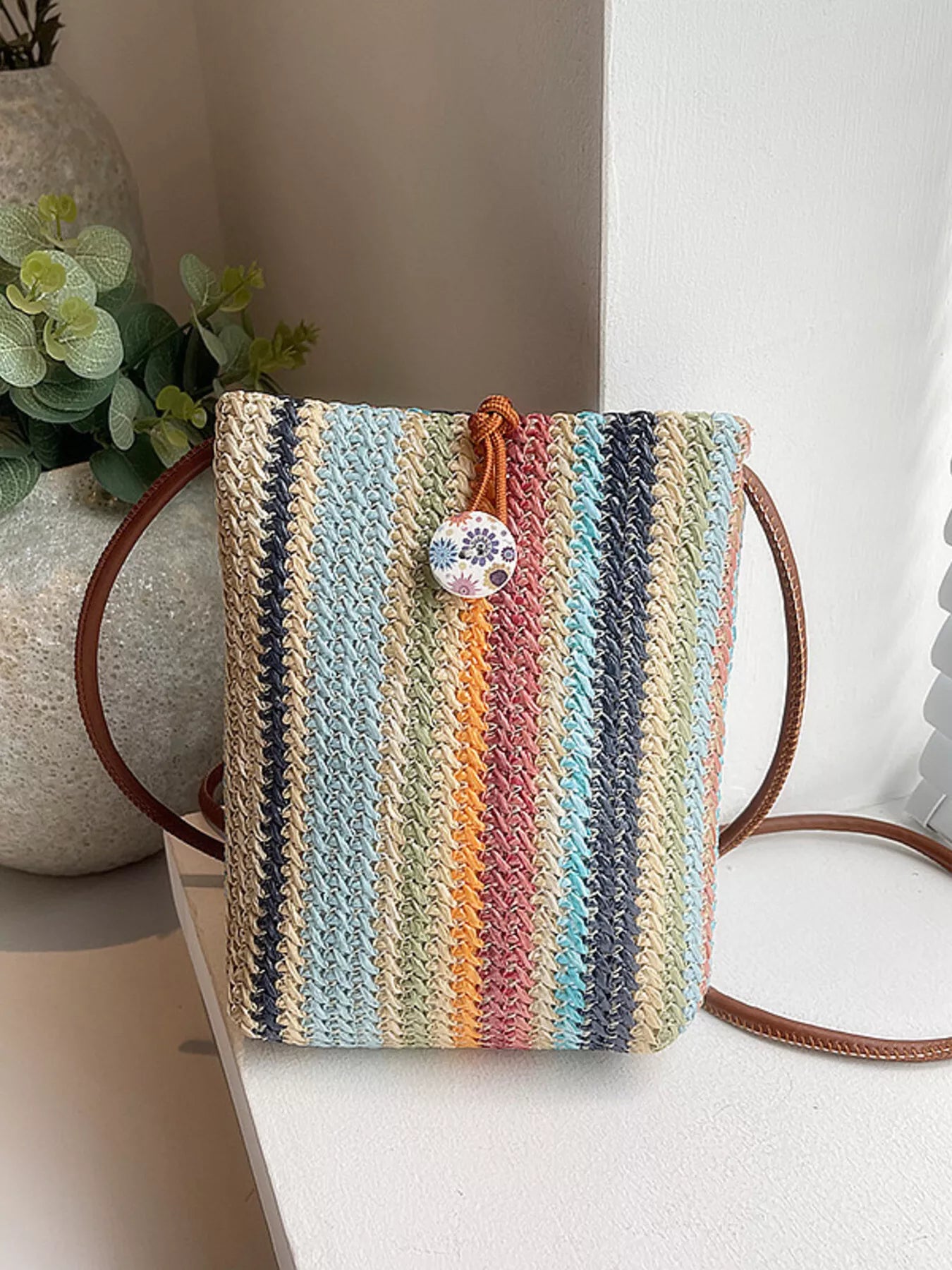 Straw Woven Crossbody Bag