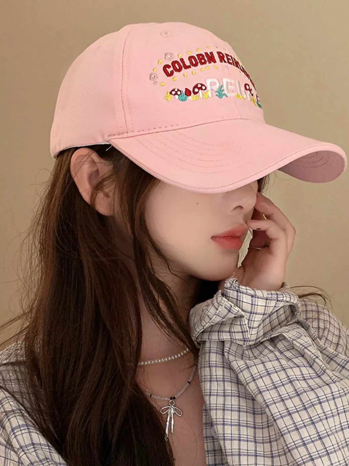Embroidered Mushroom Baseball Cap