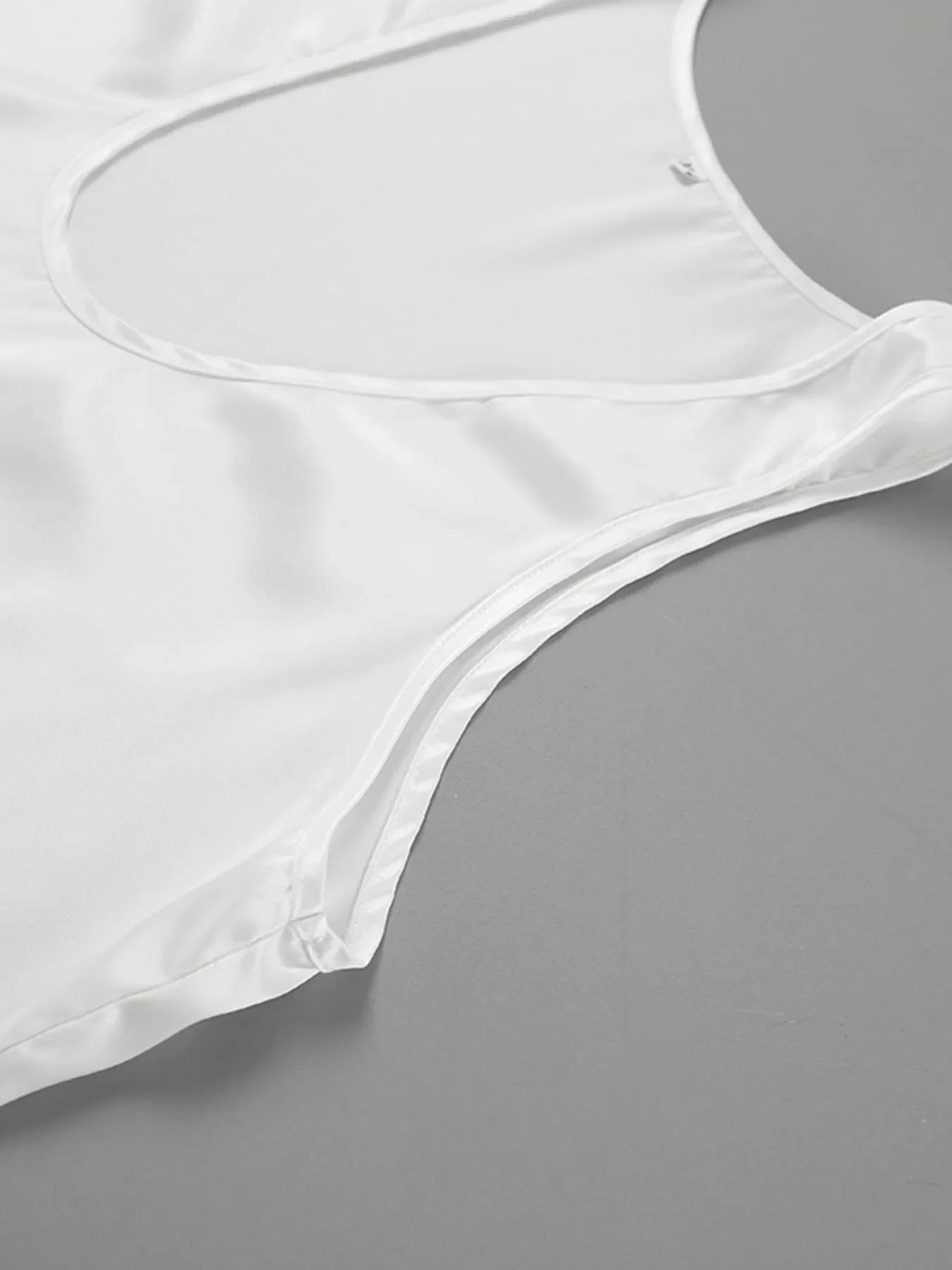 Satin Deep V-Neck Tank
