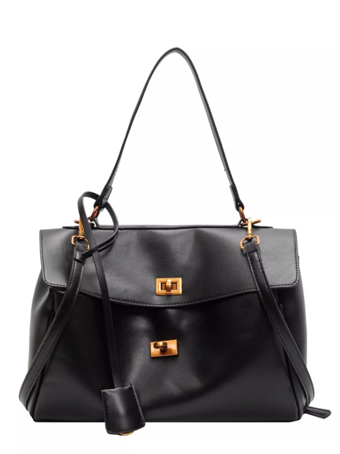 Turn-Lock Shoulder Bag