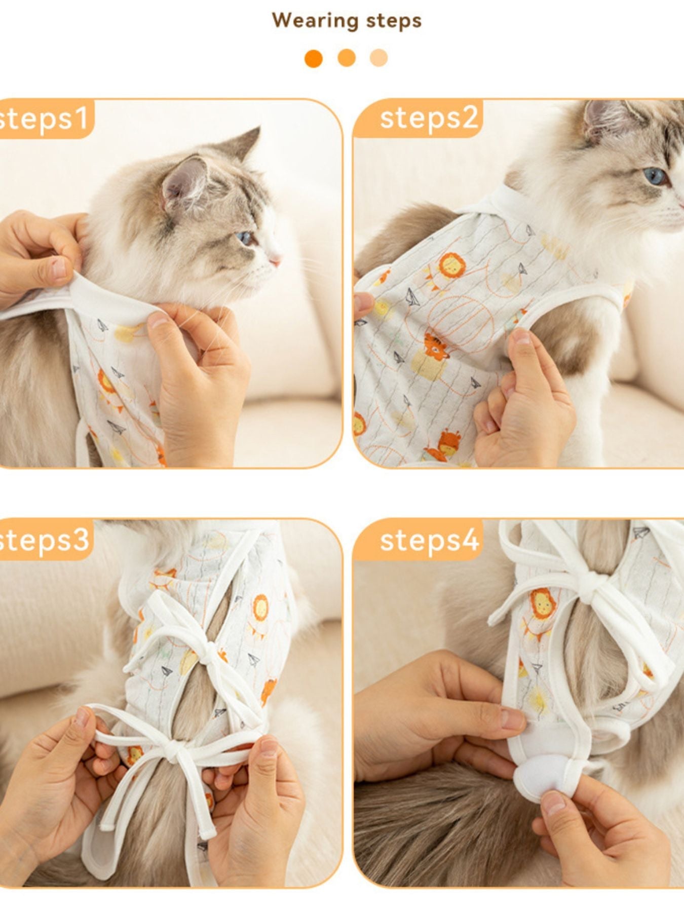 Adjustable Tie Pet Recovery Suit