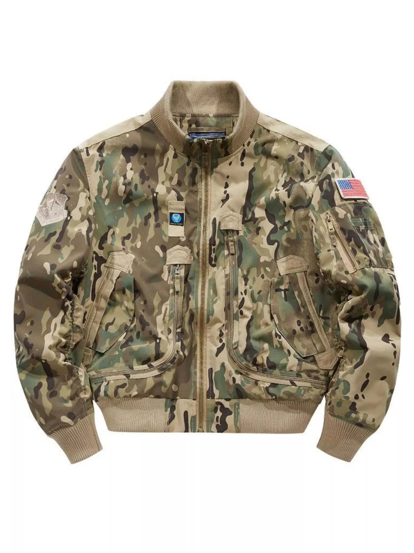 Men's Plus Size Zip Up Long Sleeve Jacket
