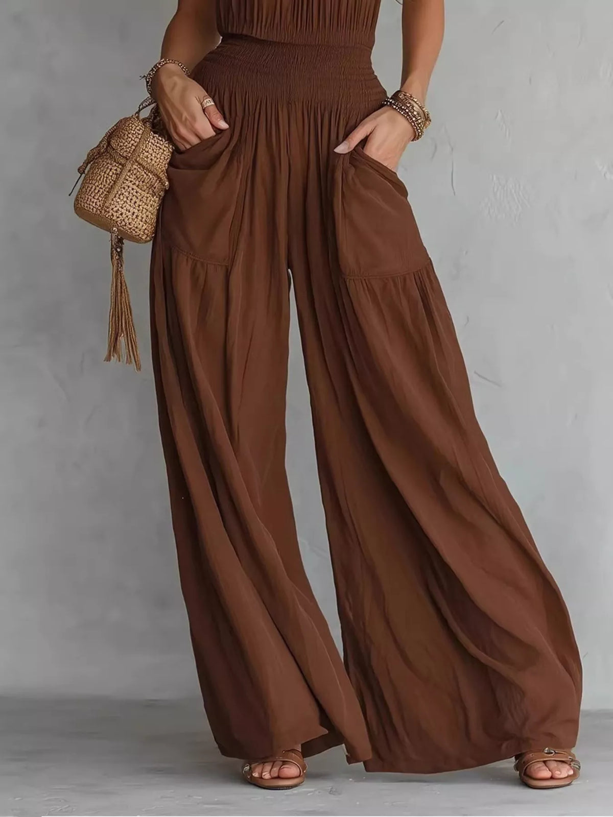 Halter Neck Wide-Leg Jumpsuit