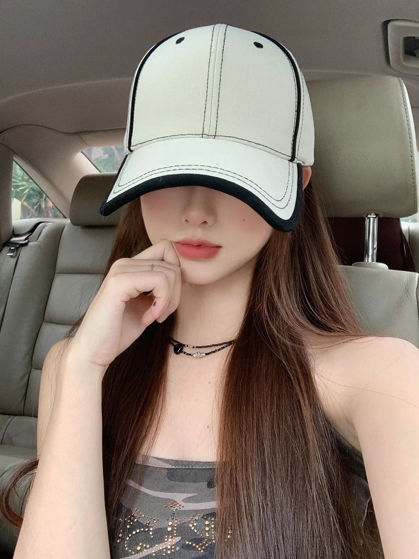 Contrast Stitch Baseball Cap