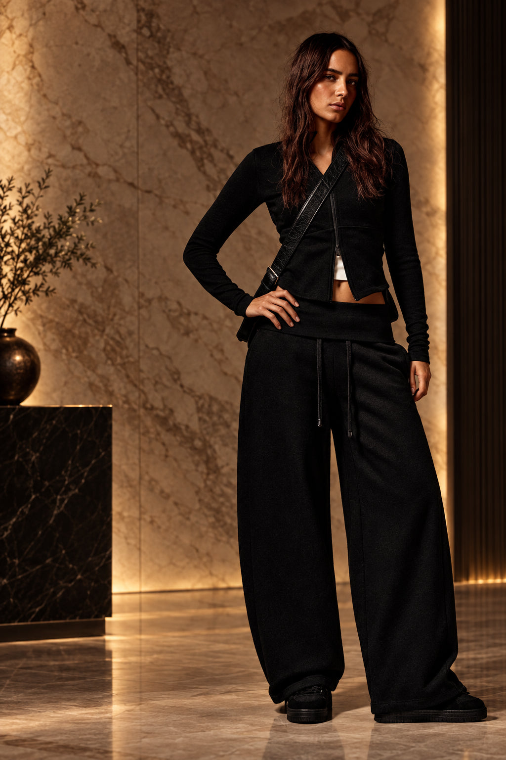 Women's High-Waist Wide-Leg Casual Pants