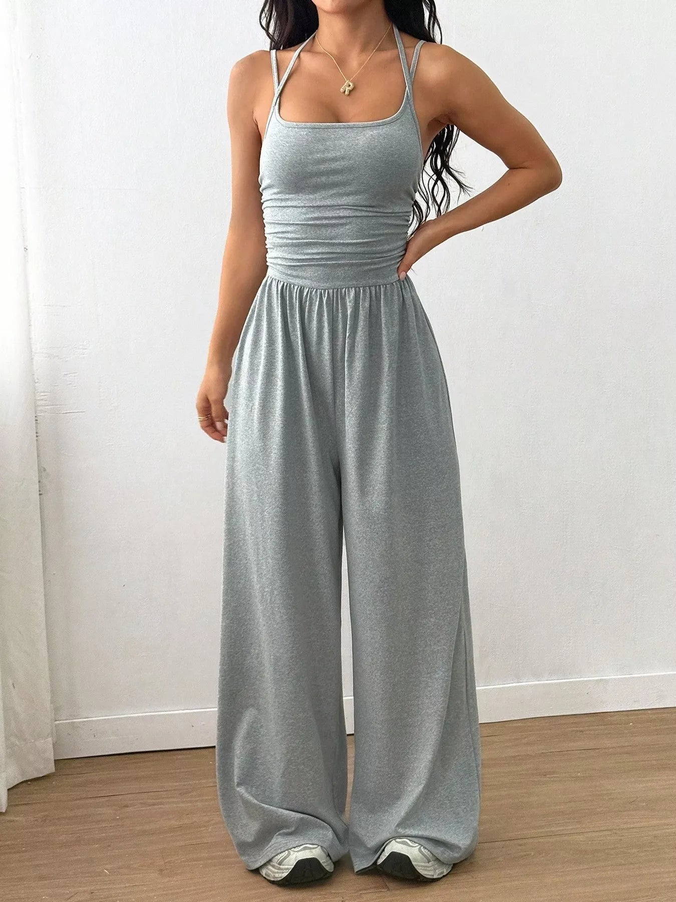 Spaghetti Strap Wide-Leg Jumpsuit