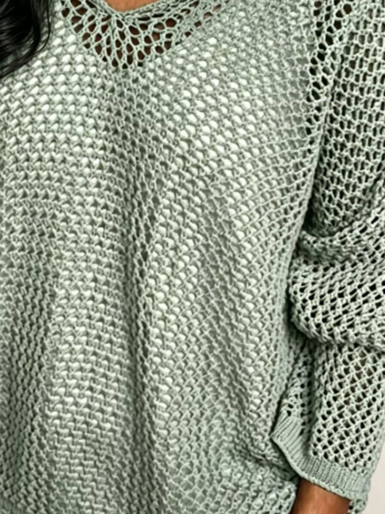 Loose Knit Hooded Cover Up