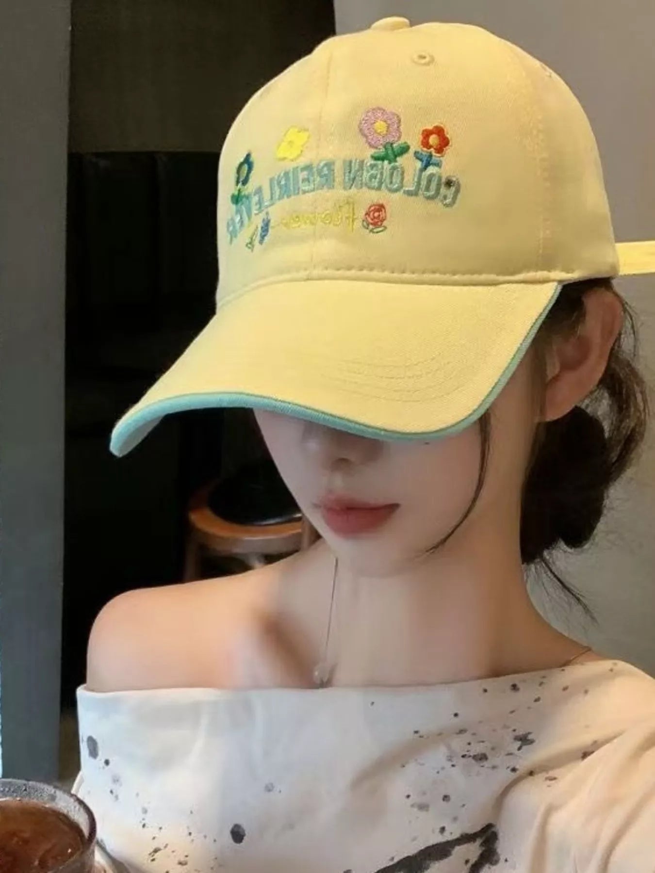 Floral Embroidered Adjustable Baseball Cap