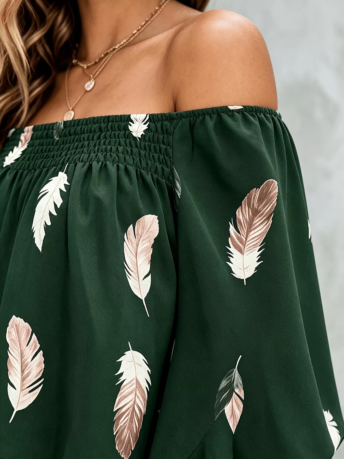 Printed Off Shoulder Blouse