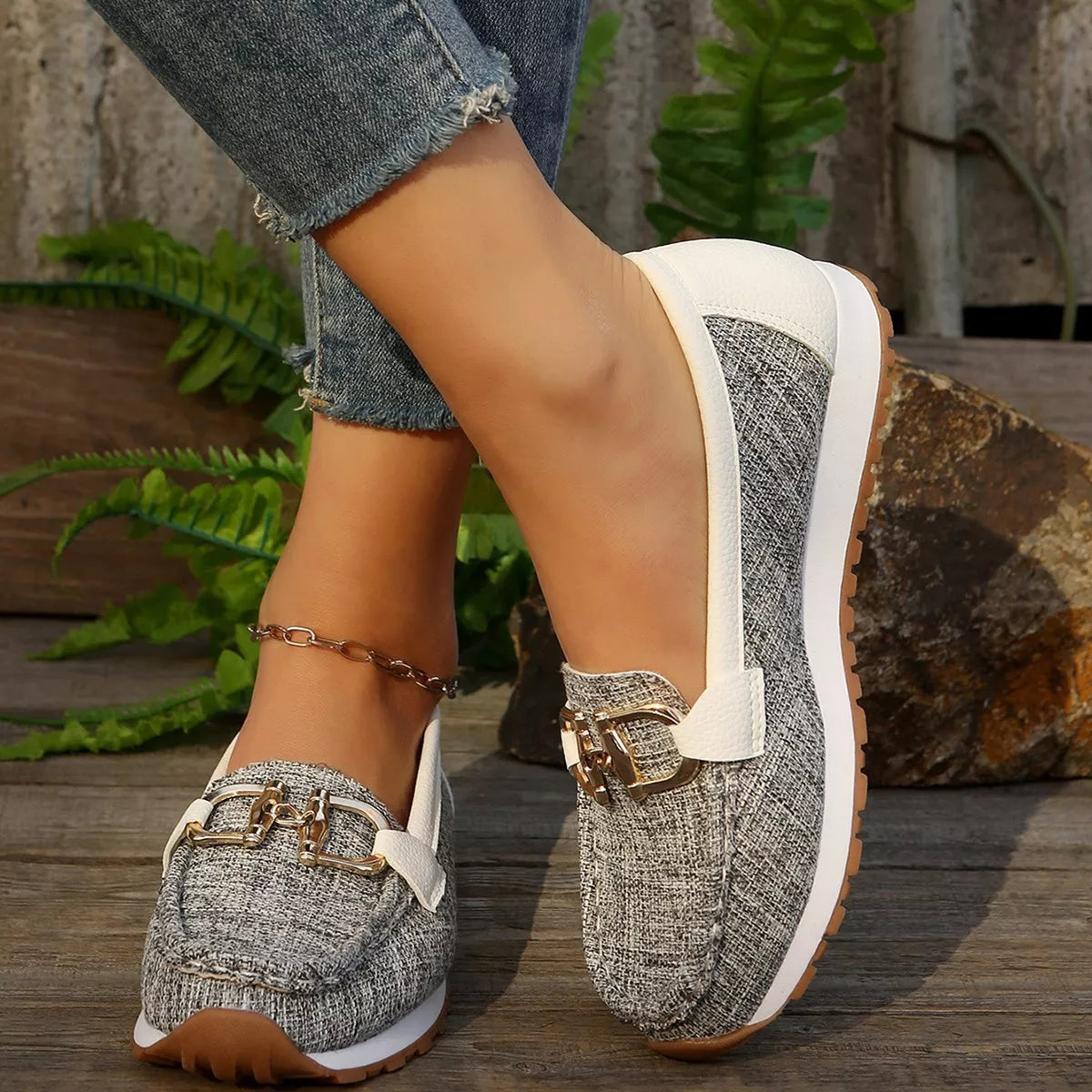 Round Toe Slip-Ons