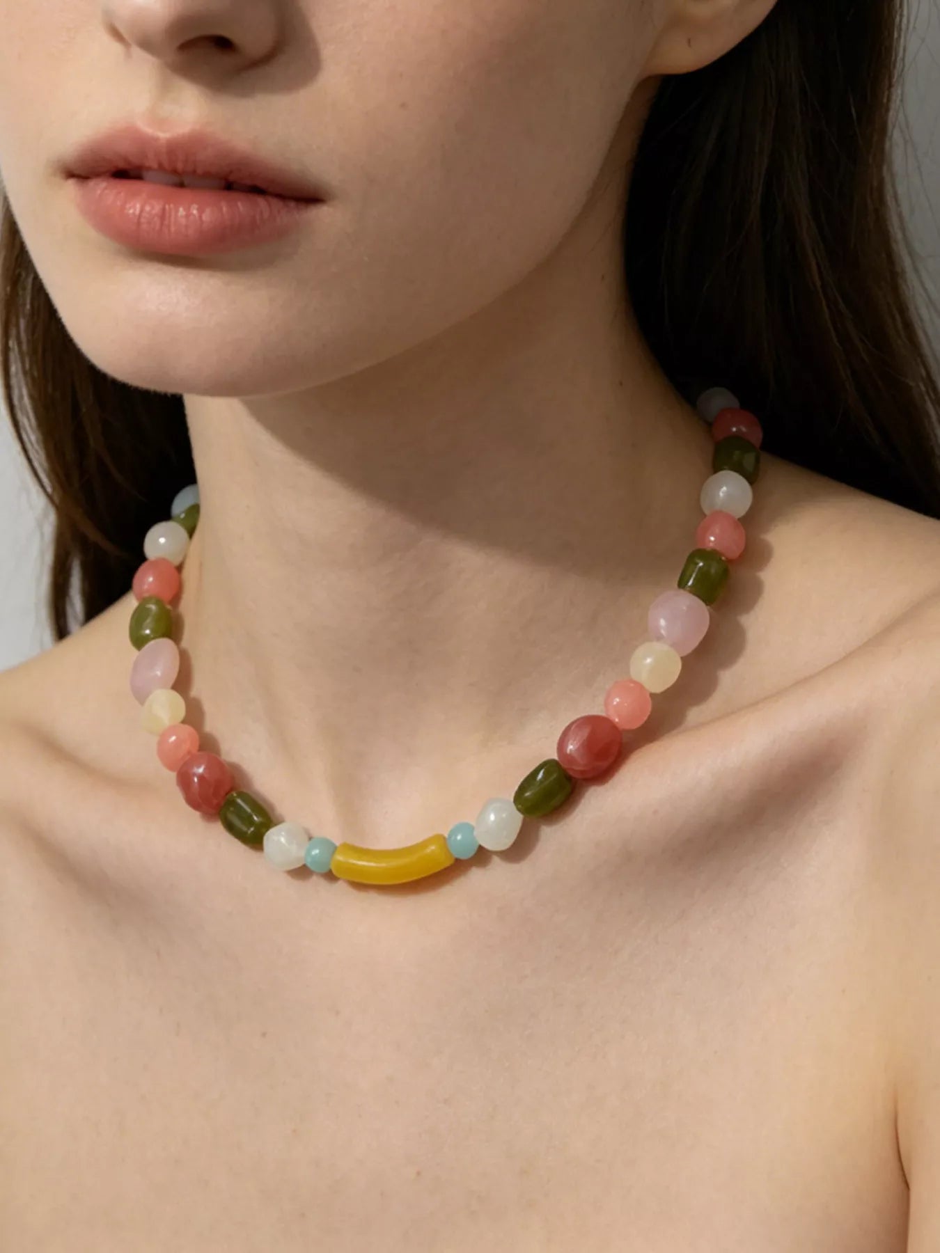 Colorful Beaded Choker Necklace