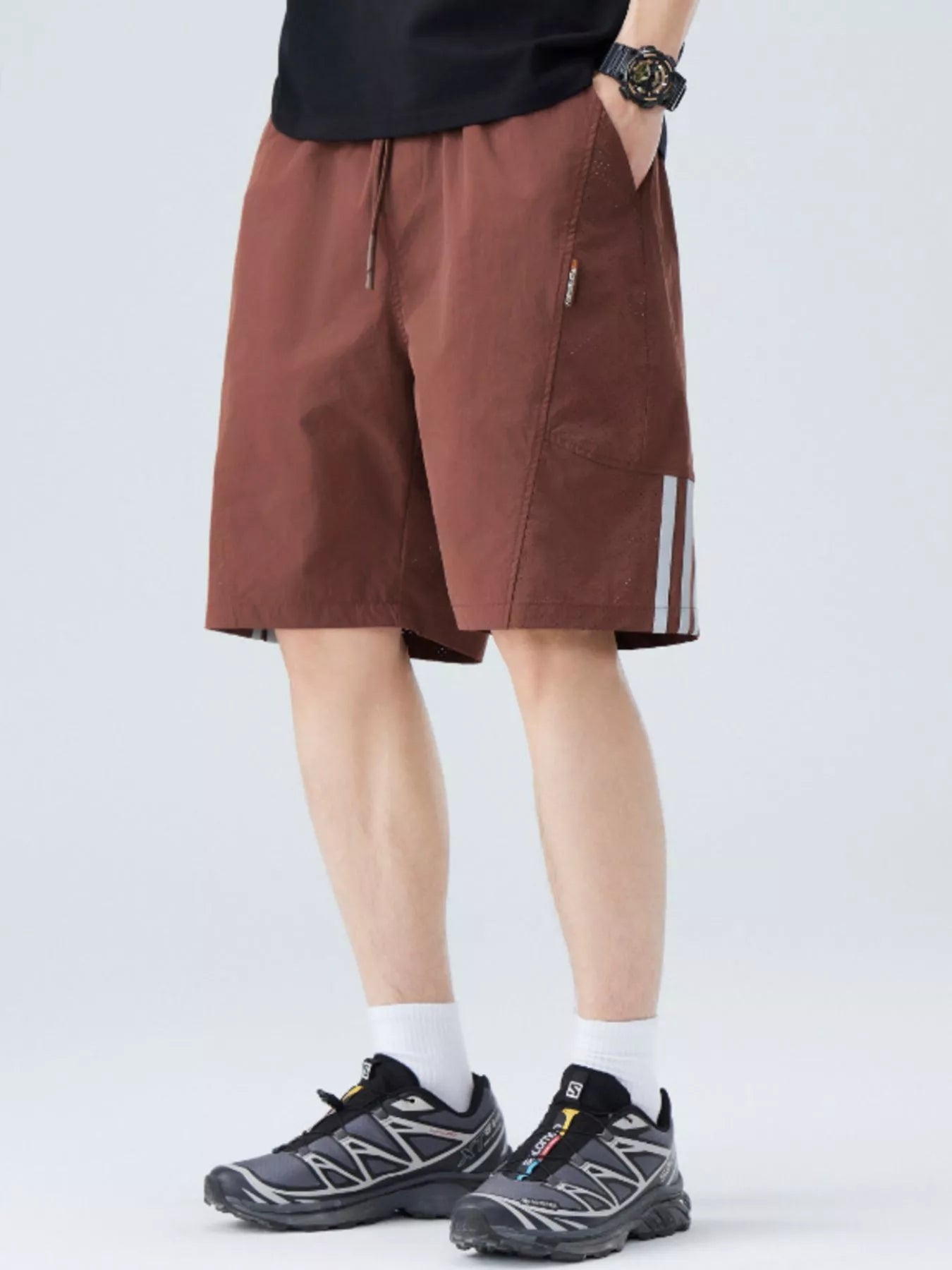 Men's Plus Size Casual Striped Shorts