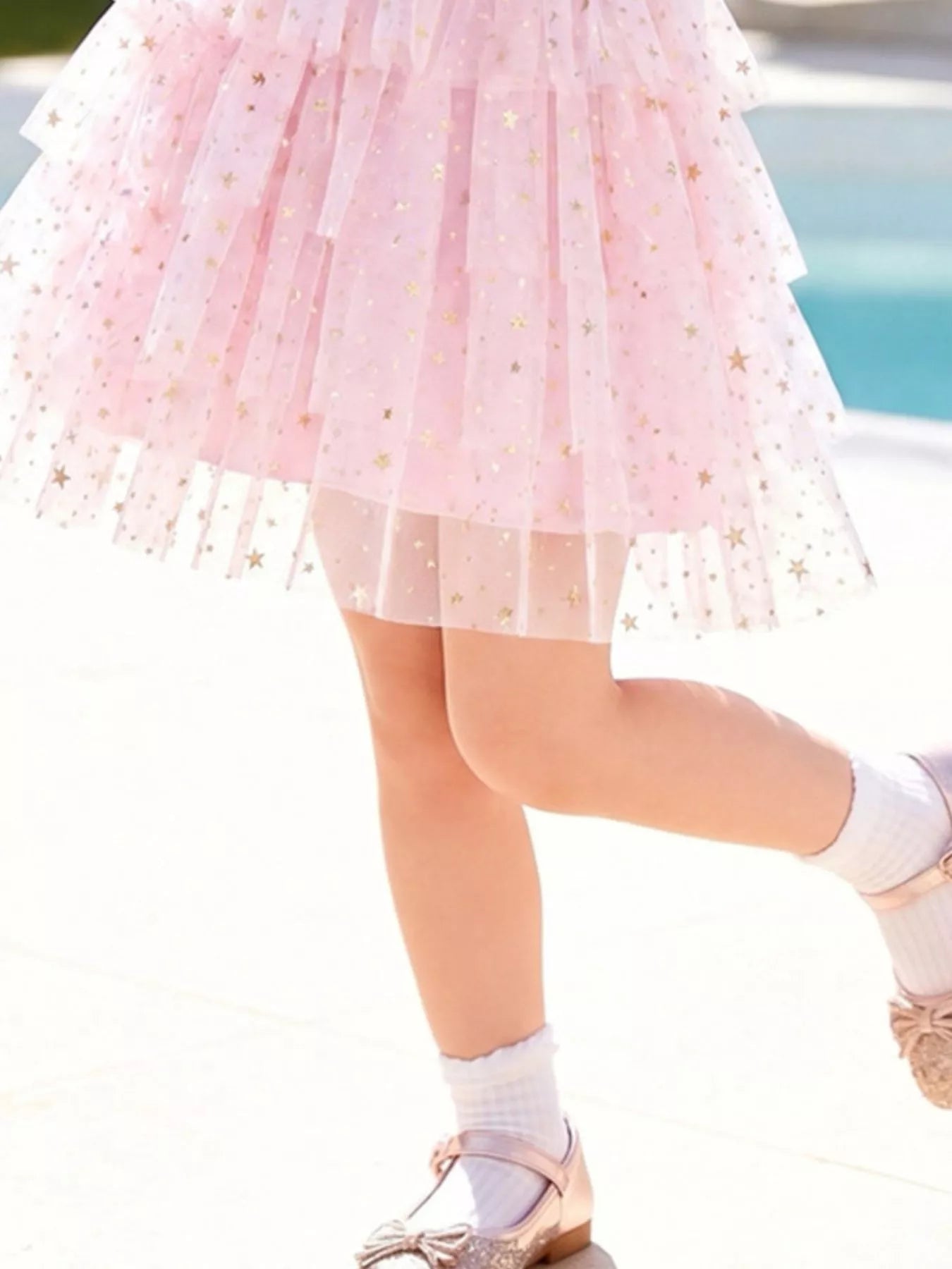 Children's Long Sleeve Tulle Layered Dress