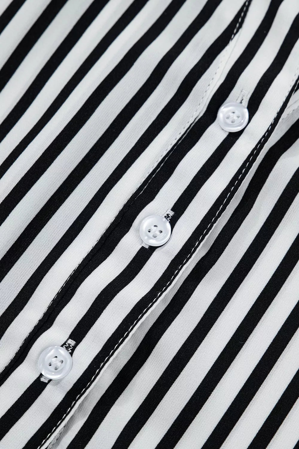 Striped Half Sleeve Button-Up Shirt