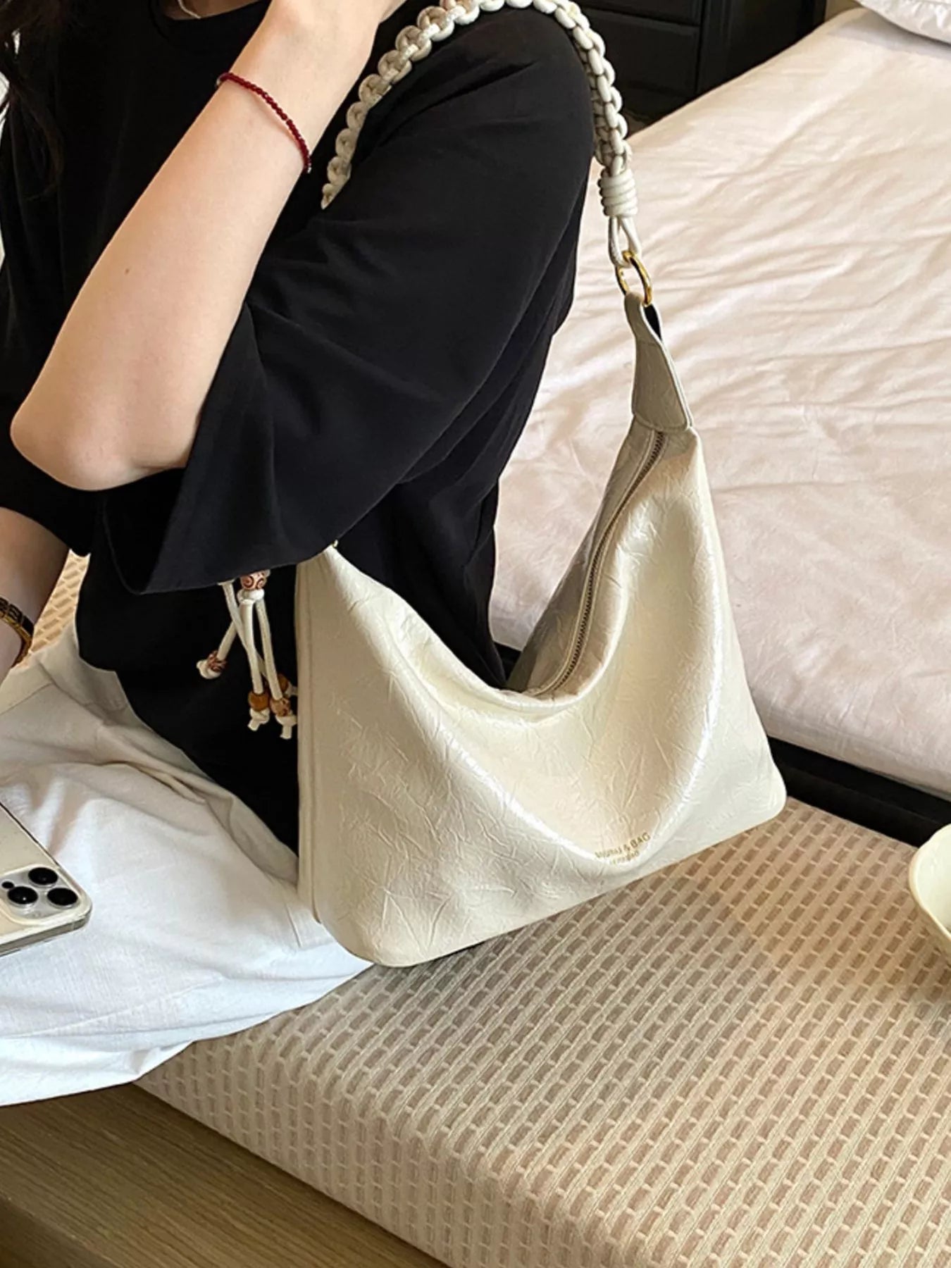 Braided Strap Shoulder Bag