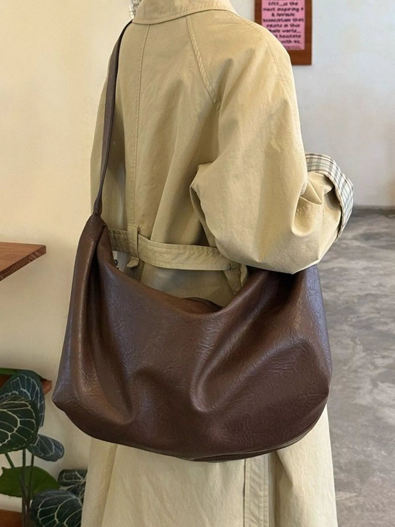 Large Capacity Faux Leather Tote Bag