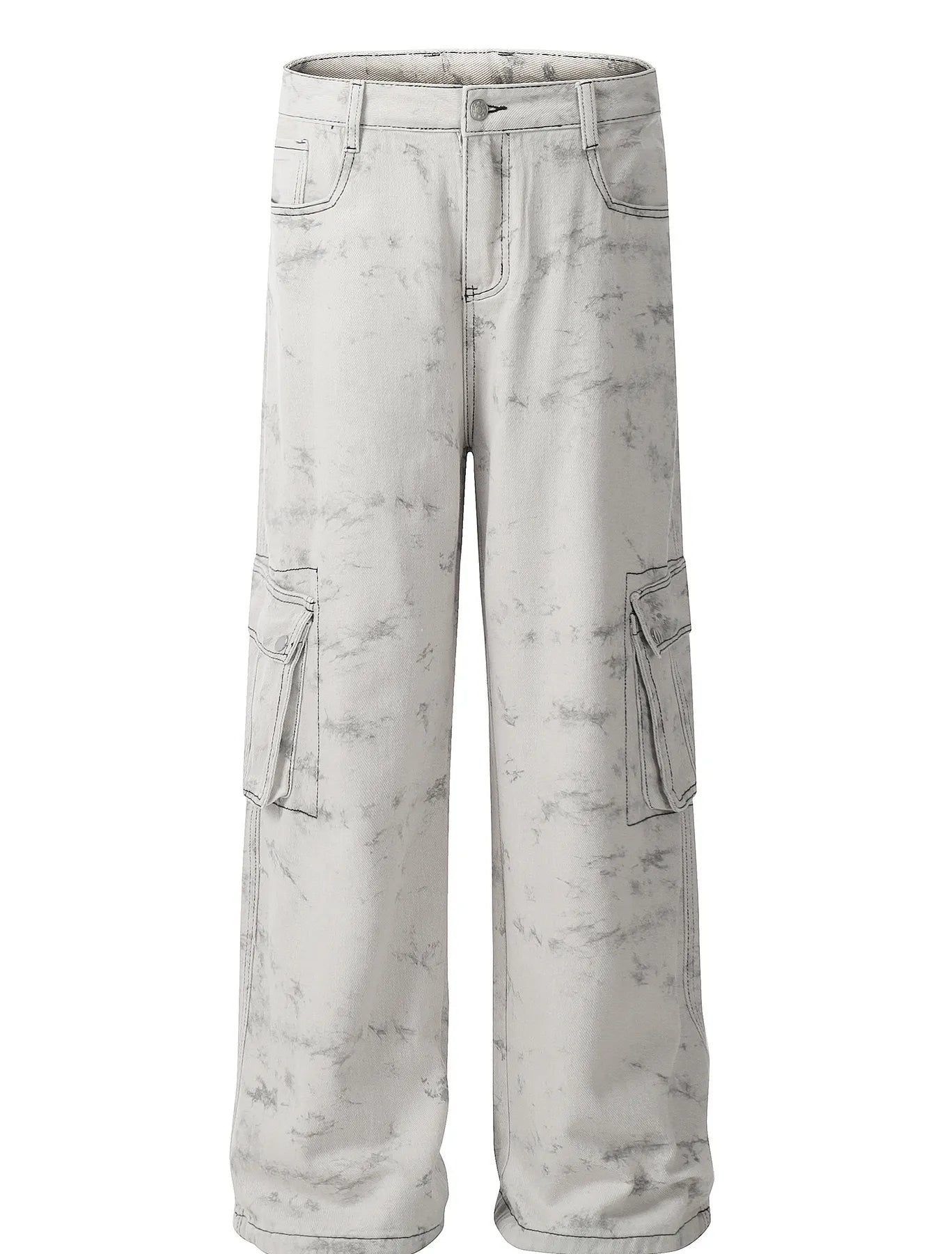 Men's Contrast Stitching Loose Fit Pants