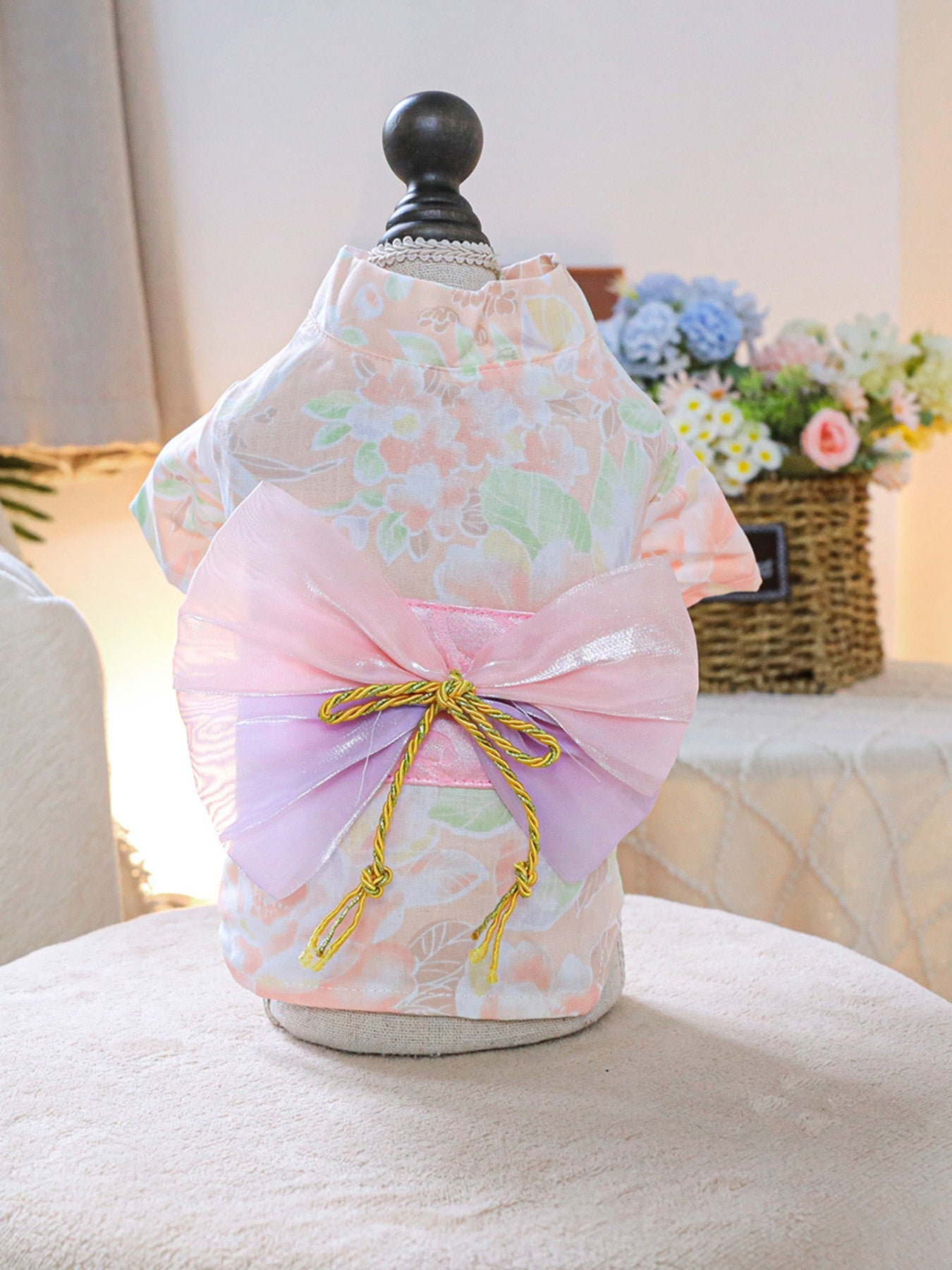 Bow Printed Pet Dress