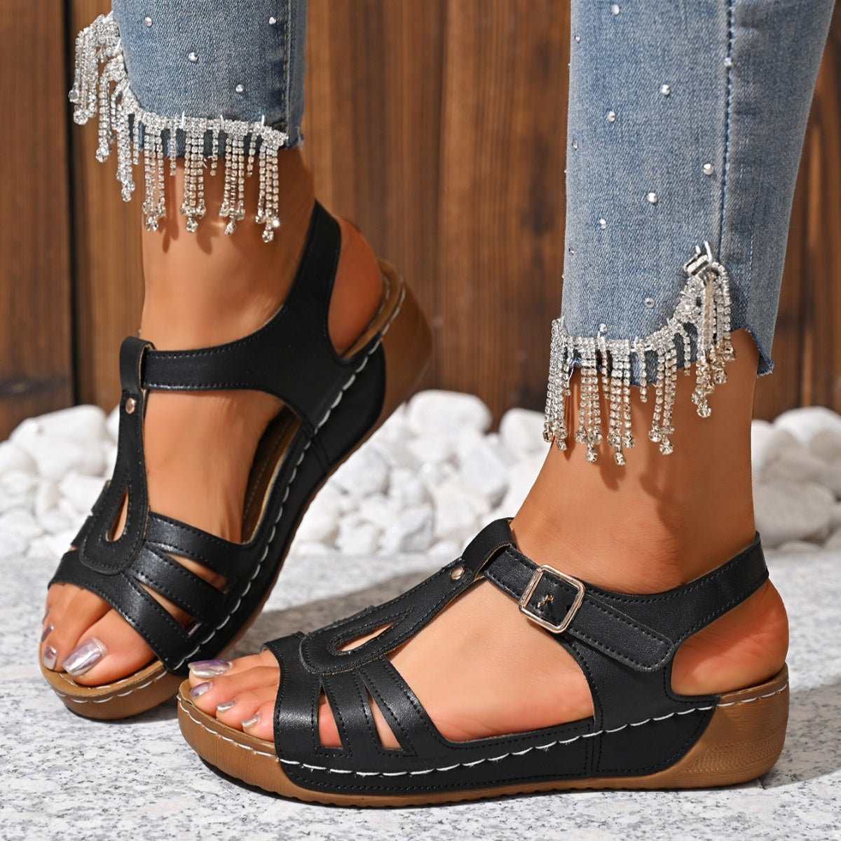 Open Toe Wedge Sandals
