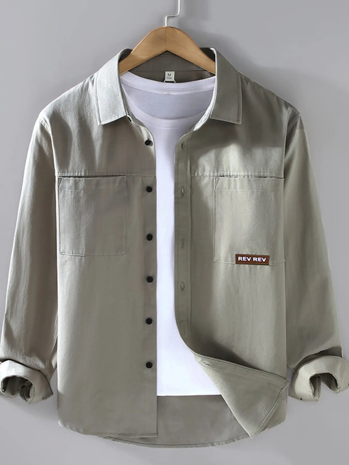 Men's Plus Size Button Up Long Sleeve Shirt