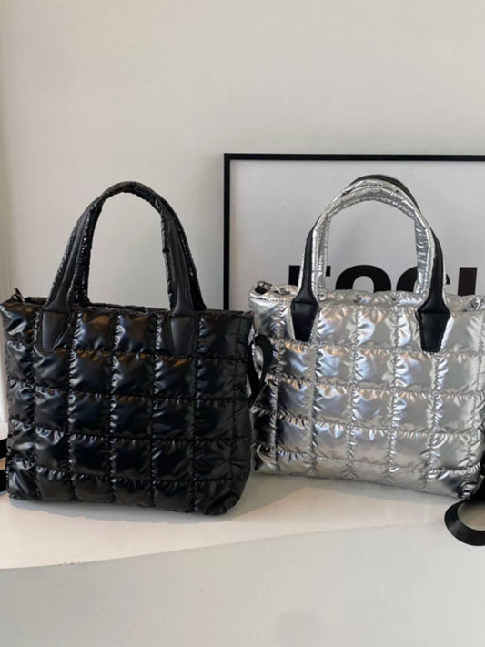 Bubble Textured Tote Crossbody Bag